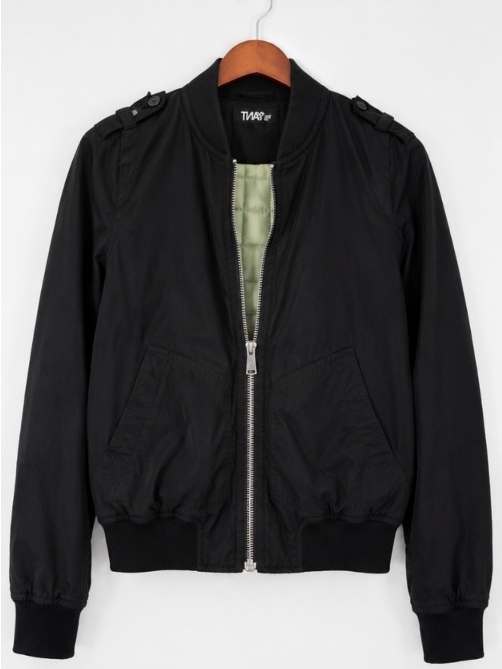 TNA Aritzia Bomber Jacket – Women’s XS – Black Lightweight Jacke